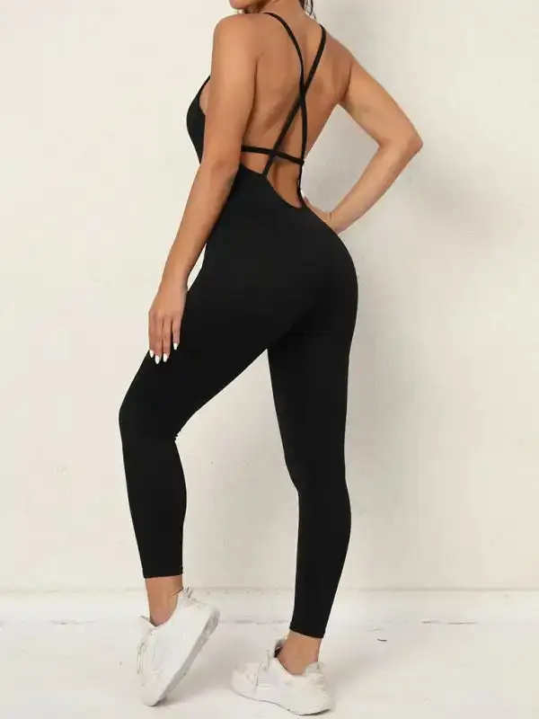 Women’s sexy backless yoga fitness jumpsuit